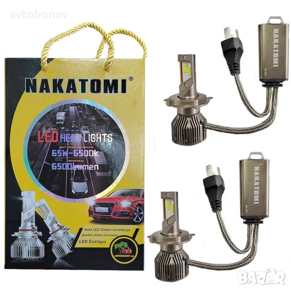LED системи NAKATOMI M5 - H1,H4,H7,H11,HB3/HB4/HIR2 - 12-24V/65W-Canbus, снимка 1