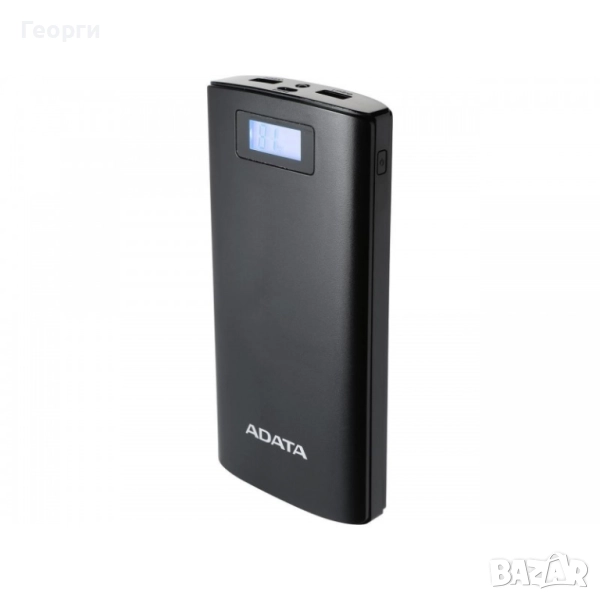 Външна батерия ADATA P20000D, 20 000 mAh, 2xUSB, LED, Black, снимка 1