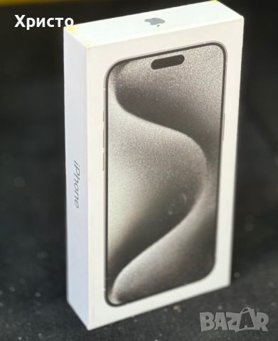 НОВ!!! Apple iPhone 15 Pro Max, 256GB, 5G, White Titanium, снимка 1 - Apple iPhone - 46420369