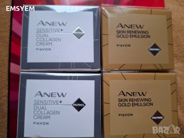 Крем с колаген за чувствителна кожа Anew Sensitive ,Нощна златна емулсия Anew с Protinol™, 