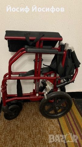 Сгъваема инвалидна количка /комбинирана/и ролатор, снимка 1 - Инвалидни колички - 43921223