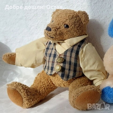 Няколко мечета, с дрехи Мече стара плюшена играчка има и висящо, таралеж, снимка 4 - Колекции - 29124689