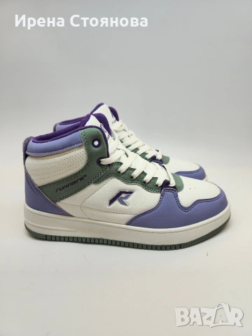 Дамски/юношески кецове Runners 39 номер, лилаво/бяло и зелено, снимка 4 - Кецове - 53034274