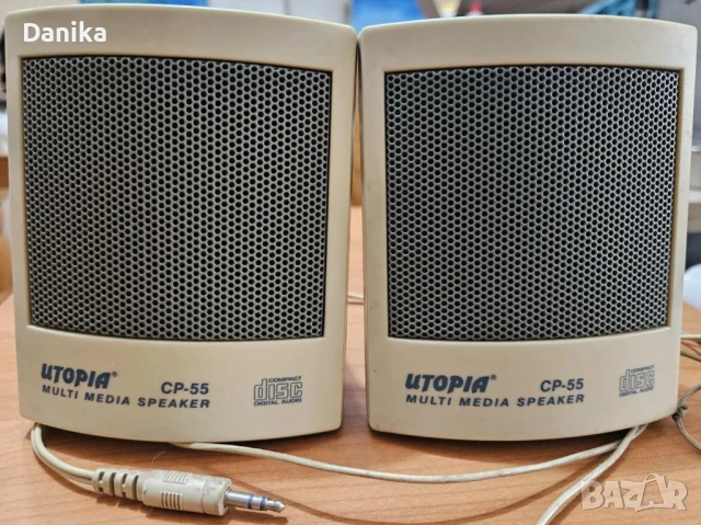 Работещи Ретро пасивни тонколони UTOPIA CP-55 MULTIMEDIA SPEAKER System COMPACT DISC DIGITAL AUDIO, снимка 1