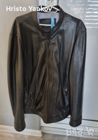 Мъжко яке - черно -  100% естествена кожа - размер 56 - Tailor & Son