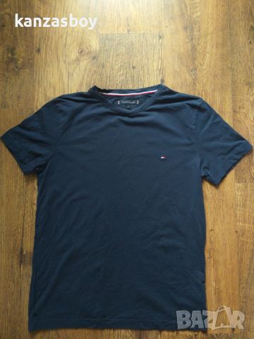 Tommy Hilfiger SLIM FIT T-SHIRT - страхотна мъжка тениска Л, снимка 4 - Тениски - 46073069