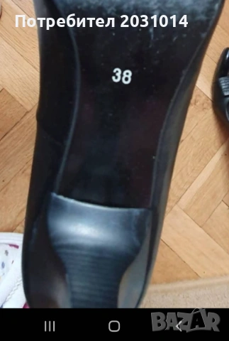 Елегантни черни обувки от естествена кожа 38-ми номер , снимка 3 - Дамски ежедневни обувки - 53707476