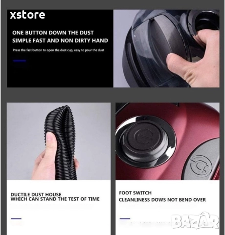 Прахосмукачка ELITE VC-1322 с мощност 800W, енергиен клас "А", снимка 3 - Прахосмукачки - 52795839