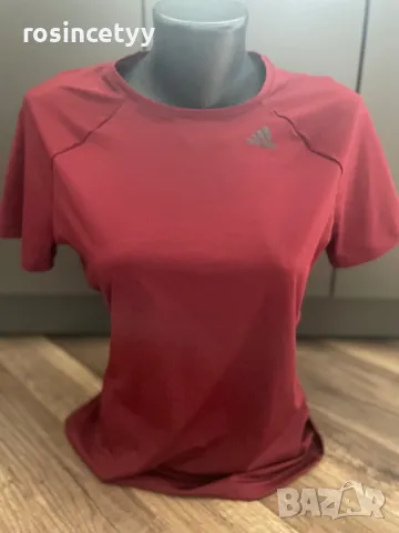 Бордо тениска Adidas, снимка 6 - Тениски - 49625907