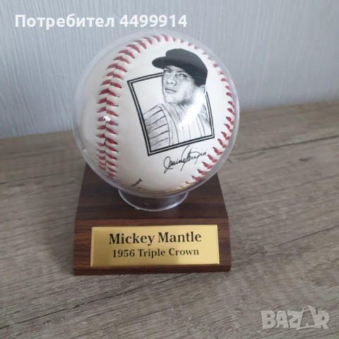 Мики Мантъл, бейзболна топка, снимка 7 - Колекции - 51655682