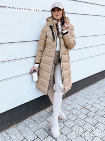 Дамско зимно ватирано яке с качулка MENSI, 3цвята , снимка 2 - Палта, манта - 52502285