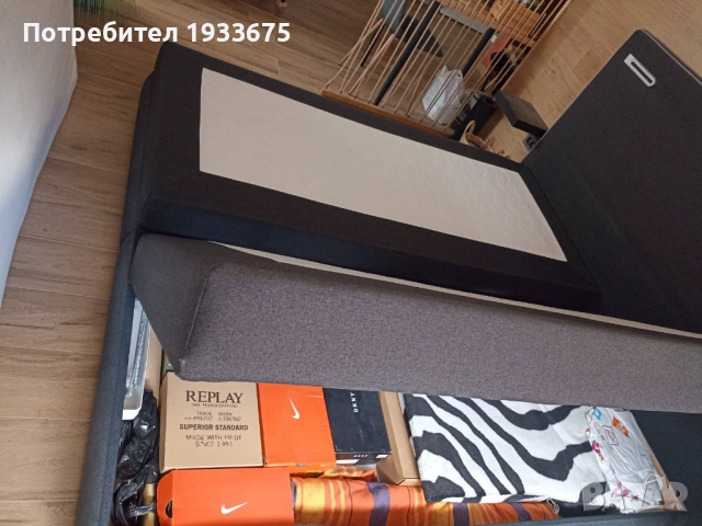 Боксспринг легло с повдигащ механизъм и места за съхранение 180/200, снимка 4 - Спални и легла - 53899536