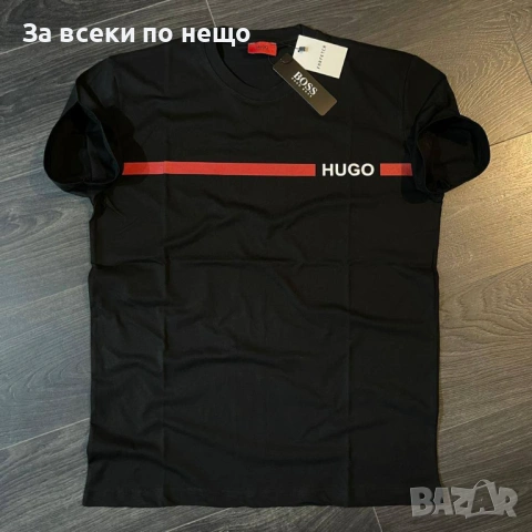 Hugo Boss Мъжка Черна Тениска👕Мъжка Блуза С Къс Ръкав Хуго Бос Код MensPoint1