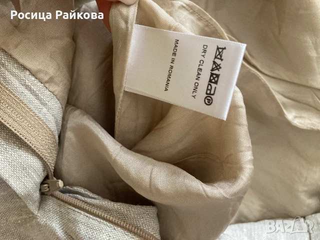 Дамски ленен панталон, 42 размер, снимка 4 - Панталони - 50896776