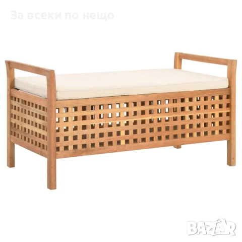 Пейка за съхранение, 93x49x49 см, орех масив Код P836, снимка 8 - Дивани и мека мебел - 50833723