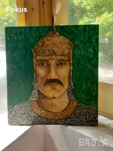 Стара картина масло на платно на български автор, снимка 2 - Антикварни и старинни предмети - 53384001