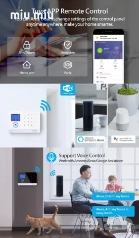 Смарт WiFi, Gsm алармена система за дома и офиса. Tuya, Smartlife, снимка 3 - Други - 49066366