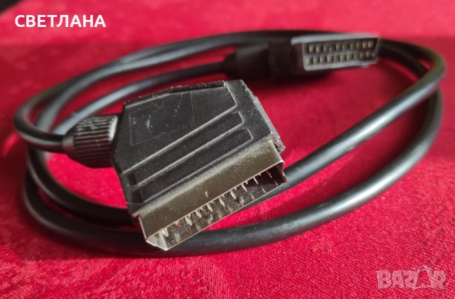 Скарт кабел, кабел SCART-SCART, снимка 2 - Плейъри, домашно кино, прожектори - 54115303