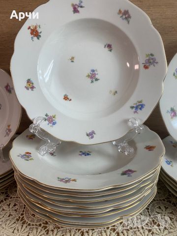 Винтидж порцеланови чинии -H&C CZECHOSLIVAKIA, снимка 4 - Чинии - 45567648