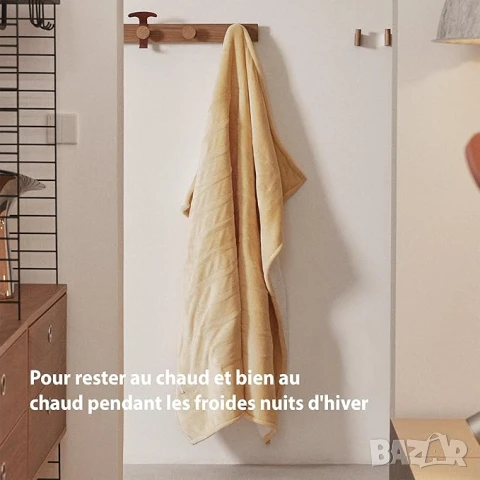 GOTCOZY Отопляемо електрическо одеяло 130x180 см 6 температурни настройки, снимка 4 - Олекотени завивки и одеяла - 50954151