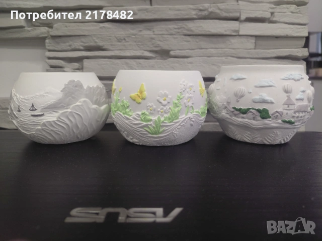 Керамични кашпи, снимка 4 - Саксии и кашпи - 53995164