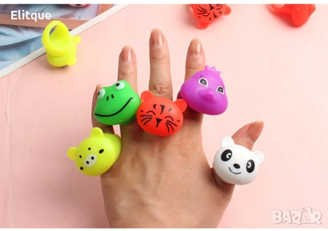 Светещ пръстен TPR. Мигащ парти пръстен, снимка 18 - Пръстени - 52800530