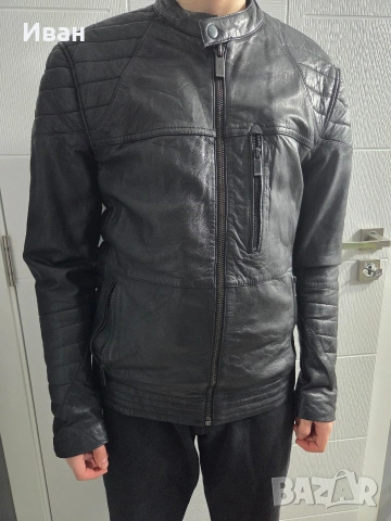 Кожено яке Bershka естествена кожа 