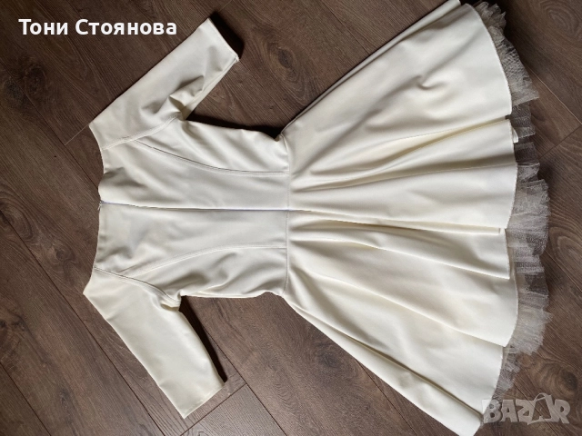Бяла кукленска рокля, снимка 3 - Рокли - 52490169