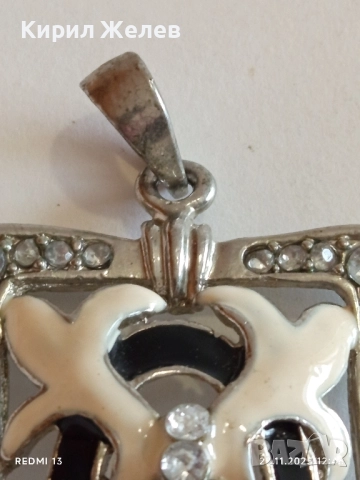 КРАСИВА ВИСУЛКА с ЕМАЙЛ и КРИСТАЛИ ИЗЯЩЕН МОДЕН АКСЕСОАР 43505, снимка 6 - Колиета, медальони, синджири - 52501678