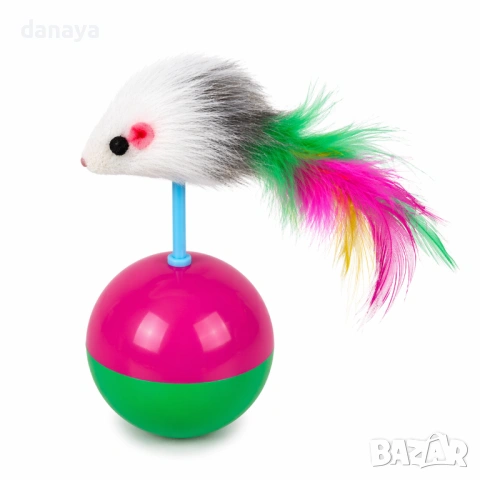 6588 Играчка за котки с мишка и топка – 10 см, снимка 2 - За котки - 54225504