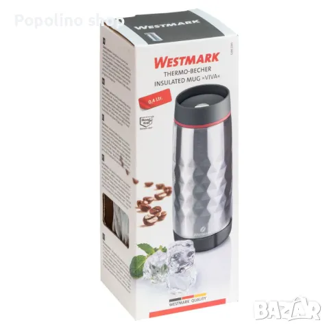 Изолирана термо чаша за пътуване Westmark Viva, 400ml, снимка 3 - Чаши - 49181861