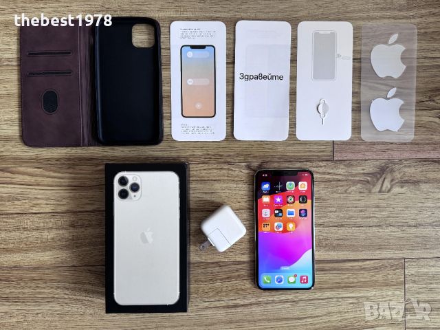 iPhone 11 Pro Max 64GB Silver/Фабрично Отключен/Full Pack/Бат 84%, снимка 1 - Apple iPhone - 46291720