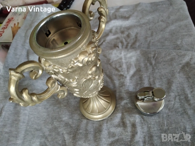 Винтидж настолна запалка във формата на ваза, стил Арт Деко. Франция., снимка 5 - Антикварни и старинни предмети - 53861067