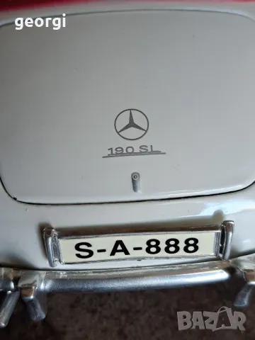 Mercedes 190 sl 1:18 Maisto, снимка 6 - Колекции - 50090330