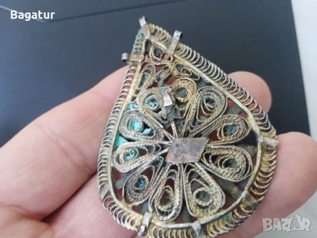 Възрожденски накит филигран,позлата,сачан,челник,гранулация , снимка 11 - Антикварни и старинни предмети - 50071667