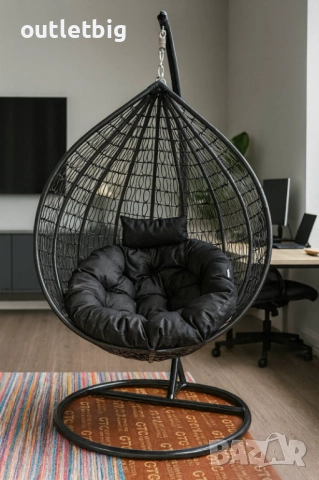Люлка-градинска люлка висяща, тип яйце,гнездо, снимка 16 - Градински мебели, декорация  - 52235682