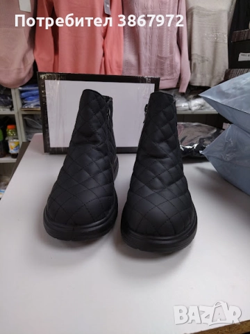 Дамски Боти на квадрати с два ципа , снимка 4 - Дамски боти - 51938100