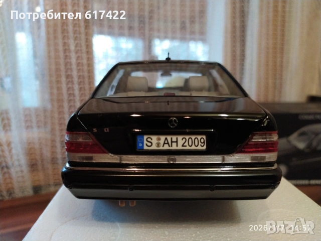 1:18 Метален модел на Mercedes Benz S 600 /1997/ W140 , Norev, снимка 5 - Колекции - 53023062