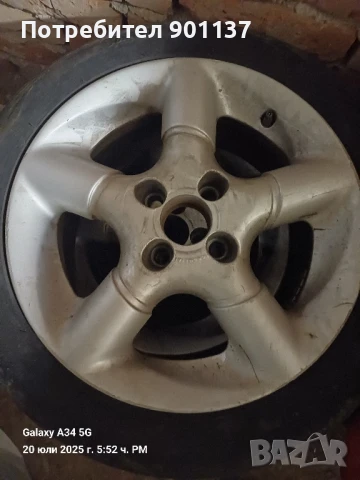 продавам алуминиеви джанти с летни гуми на 40%, 15/35/225 за Опел, снимка 2 - Гуми и джанти - 51085502