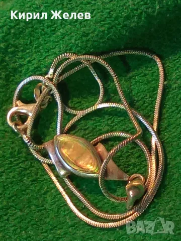 НЕЖНО СРЕБЪРНО ЛАНЧЕ КОЛИЕ със СРЕБЪРЕН ПЕНДАНТ СРЕБРО 925 с КРАСИВ КРАЛСКИ СЕДЕФ 49759, снимка 16 - Колиета, медальони, синджири - 50191643