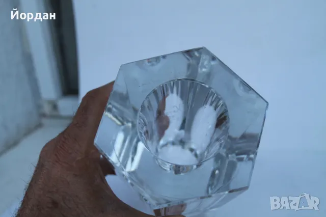 Масивна кристална ваза , снимка 4 - Вази - 50380257
