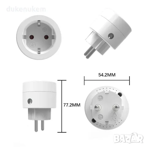 НОВИ! Смарт контакти, WiFi, Alexa, Smart Life, 2,4 GHz, 16A, 2 бр/к-кт, снимка 2 - Друга електроника - 49179674