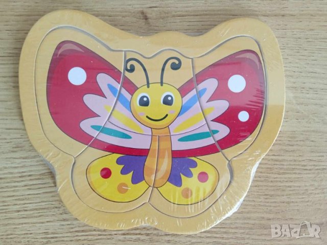 детски дървен пъзел Пеперуда