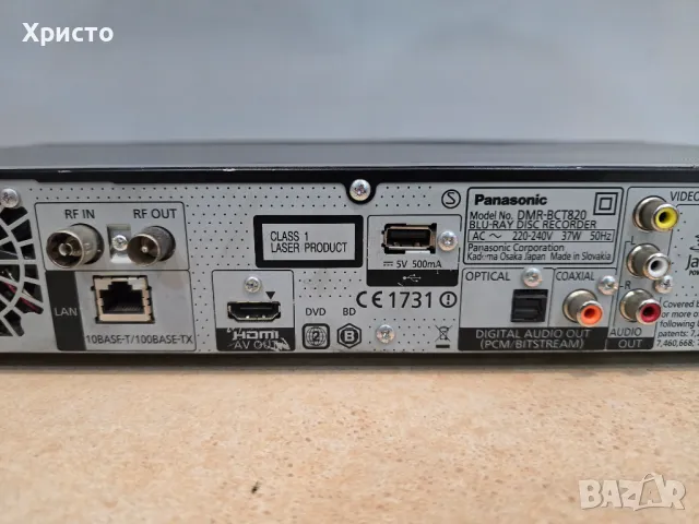 🔊Panasonic DMR-BCT820EG 💿BLURAY RECORDER TWIN HD DVB-C 3D WLAN DLNA,  (HD DVB-C 3D WLAN DLNA), снимка 8 - Плейъри, домашно кино, прожектори - 49022872