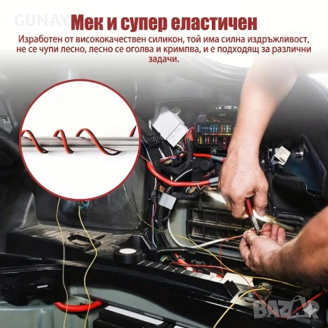 6.1 метра, 22 AWG меден аудио кабел за тонколони и системи за кола, снимка 3 - Тонколони - 53981040