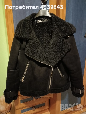 Зимно дамско яке кожух на ZARA размер S, снимка 10 - Якета - 52859251