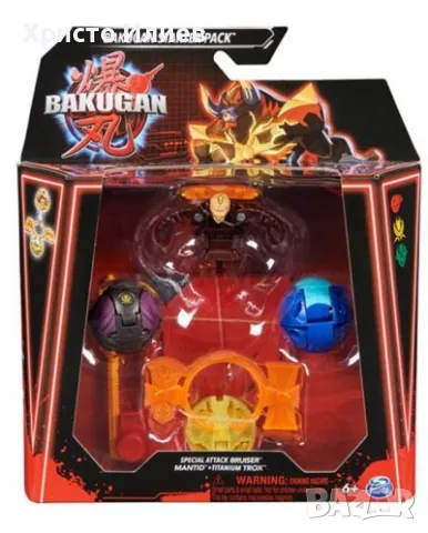 Игрален комплект Bakugan Special Attack Bruiser Mantid Titanium Trox Бакуган топчета, снимка 1 - Други - 48717090