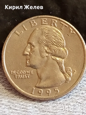 Три монети QUARTER DOLLARS UNITED STATES of AMERICA различни години 51801, снимка 4 - Нумизматика и бонистика - 52388541