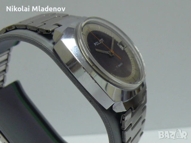 Съветски Полет/POLJOT Мъжки ръчен часовник, работещ! С дата, снимка 4 - Мъжки - 53180454