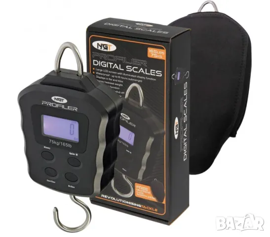 NGT Profiler Scales - Digital 165lb / 75kg Heavy Duty Scales Дигитален Кантар с неопренов калъф, снимка 1